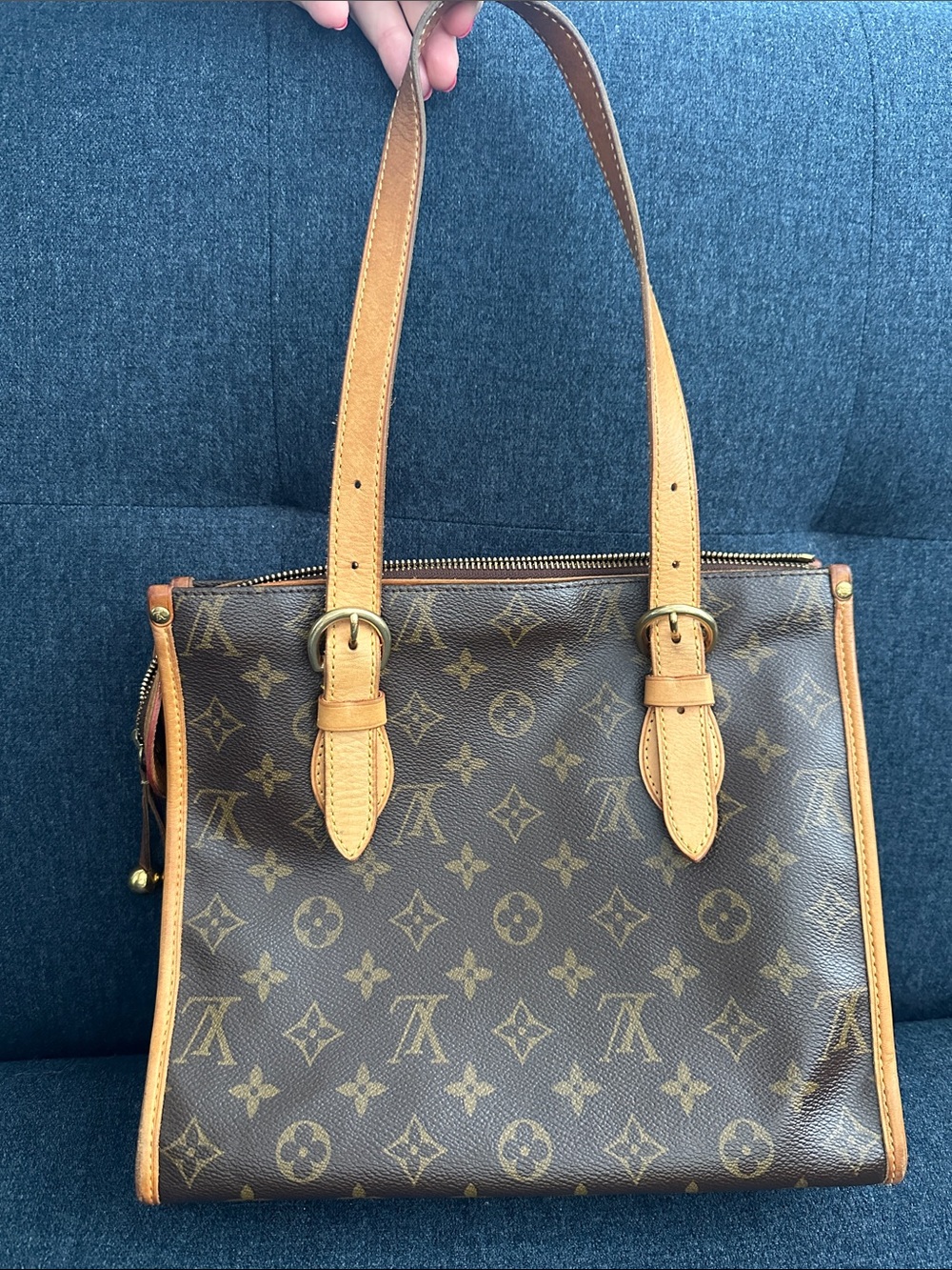 Louis Vuitton Brown Monogram Popincourt Canvas Shoulder Bag Vintage